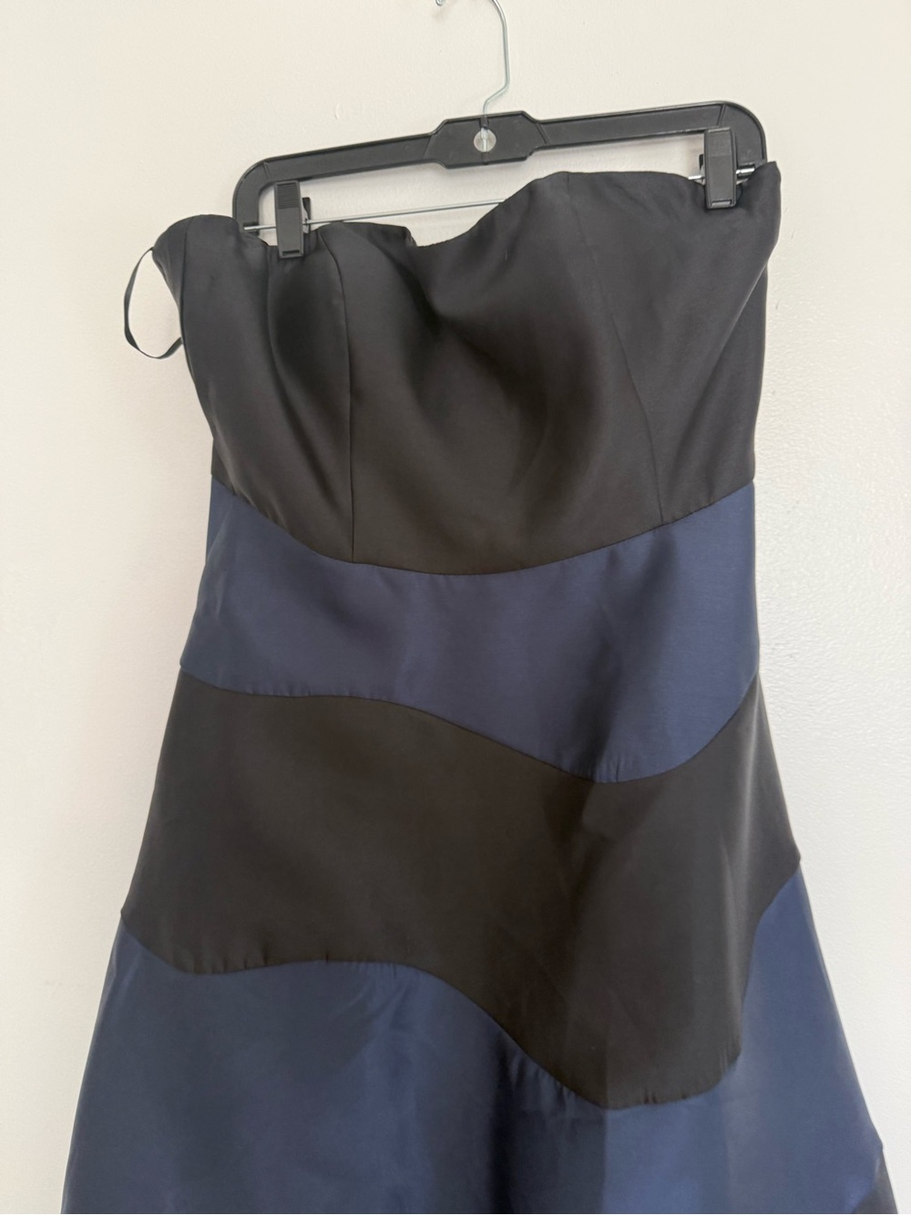 NWT Anthropologie Hutch Dress Rena Maxi Gown Strapless in Colorblock Navy Black - Picture 7 of 11